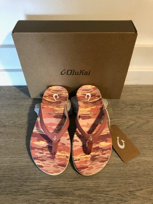 Olukai Ho'opio Hau Rosette/Wai Camo Flip Flop Sandal Women's US sizes 5-11 NEW!! | eBay