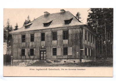 Litho Postcard Hunting Lodge Gabelbach municipality Ilmenau