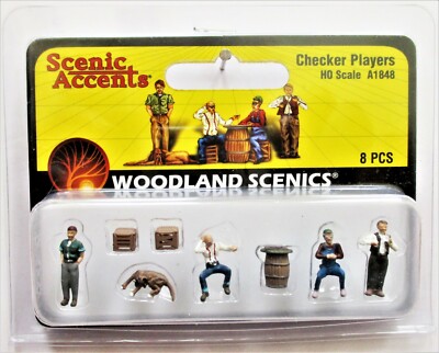 Checker Players - HO Scale - Woodland Scenics