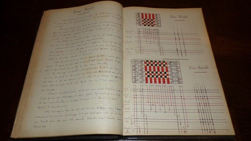 PRINCIPES DE FILATURE - Cahier manuscrit grand format - Tissage Tissus Jacquard - Picture 7 of 12