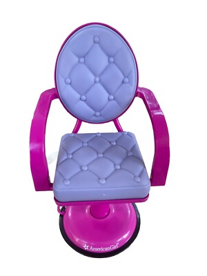 American Girl Truly Me Doll Beauty Salon Chair Purple Pink Hair Salon Seat 