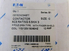 Eaton NSB CE15CNC3AB77 Other Contactors 3P 12A 120V 50/60Hz