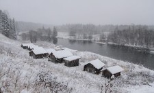 Landscape winter snow Custom Gaming Mat Desk