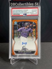 2023 Bowman Chrome Bryant Betancourt 1st Orange Wave Auto 11/25 PSA 10 Rockies 