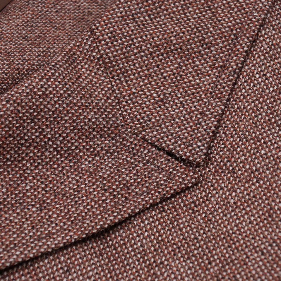 Abrigo exterior Belvest marrón y borgoña Donegal tweed lana chaquetón 40R (UE 50) Foto 3 de 4