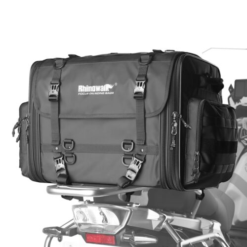 Rhinowalk Motorcycle Tail Bag, Expandable Motorcycle Travel Luggage Bags 80L,...