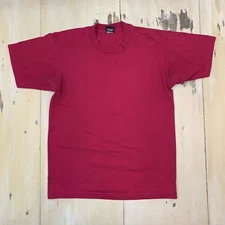 SCREEN STARS BEST - Vtg 90s Plain Blank Dark Pink T-shirt, Mens Adult LARGE