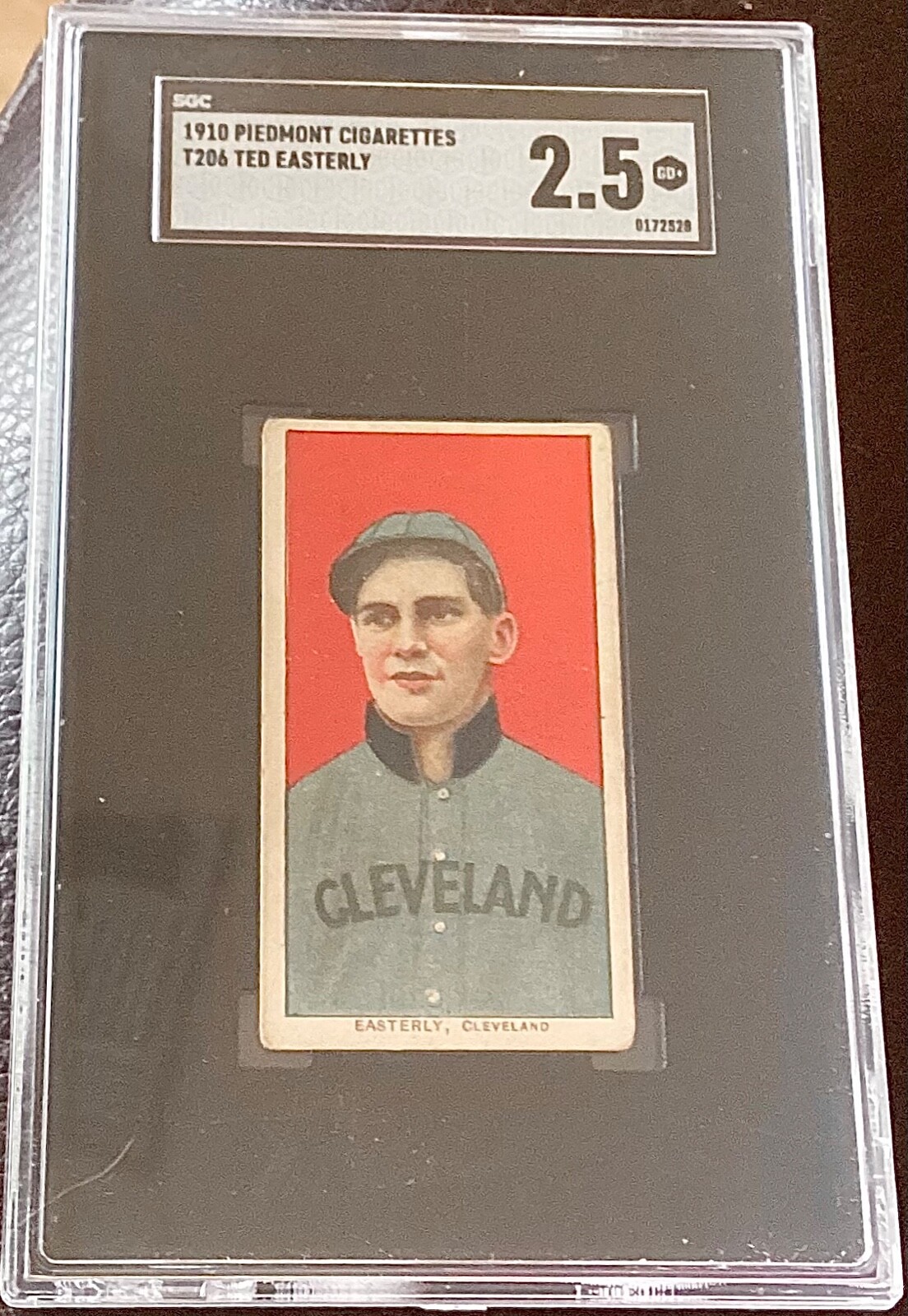 1909-1911 T206 White Borders Ted Easterly Cleveland Piedmont - SGC 2.5 GD+ Nice!