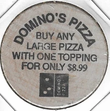 DOMINO'S PIZZA, Florida Keys, Florida, Token/Coin, Wooden Nickel