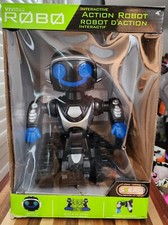 Vivitar Interactive Action Robot Steam Learning Black/Blue New Open Box W/Batts
