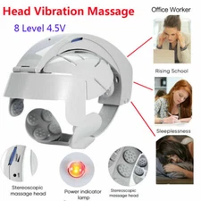Head Massager Helmet Scalp Brain Relax Electric Vibration Acupuncture Machine