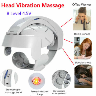 Head Massager Helmet Scalp Brain Relax Electric Vibration Acupuncture  Machine | eBay