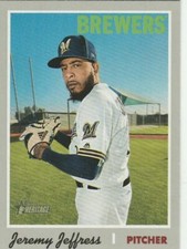 2019 Topps Heritage #249 Jeremy Jeffress - Milwaukee Brewers MLB Baseball Card
