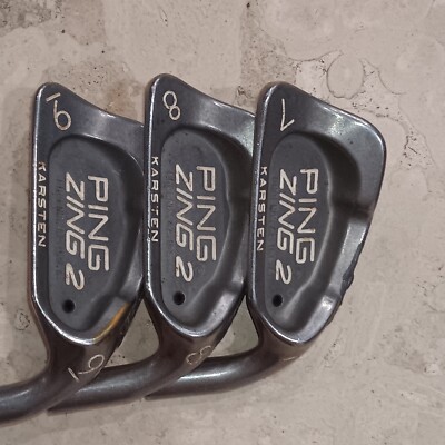 PING ZING 2 KARSTEN ブラックドット　スチール S【9本】 Vintage Karsten PING ZING 2 Black Dot 7,8,9 Irons Right Hand Steel