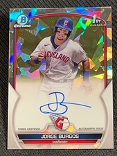 2023 Bowman Chrome 1st ATOMIC REFRACTOR PROSPECT ROOKIE AUTO Jorge Burgos 21/100