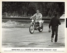 Rage 1972 Movie Photo 8x10 George C. Scott Motorcycle Scene  *P58b