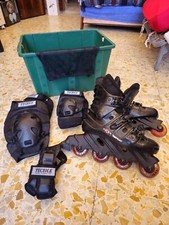 Pattini in linea Risport misura 43 (usati come nuovi) con protezioni + sacca