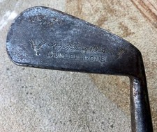 Vtg AJ Spalding Bro Dundee Irons Mashie Hickory Shaft Golf Club 175-185 YDS