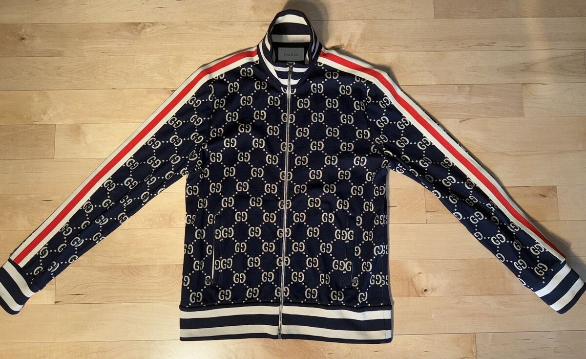 Gucci All Over GG Track Jacket - Size M | eBay Gucci All Over GG Track Jacket - Size M | eBay