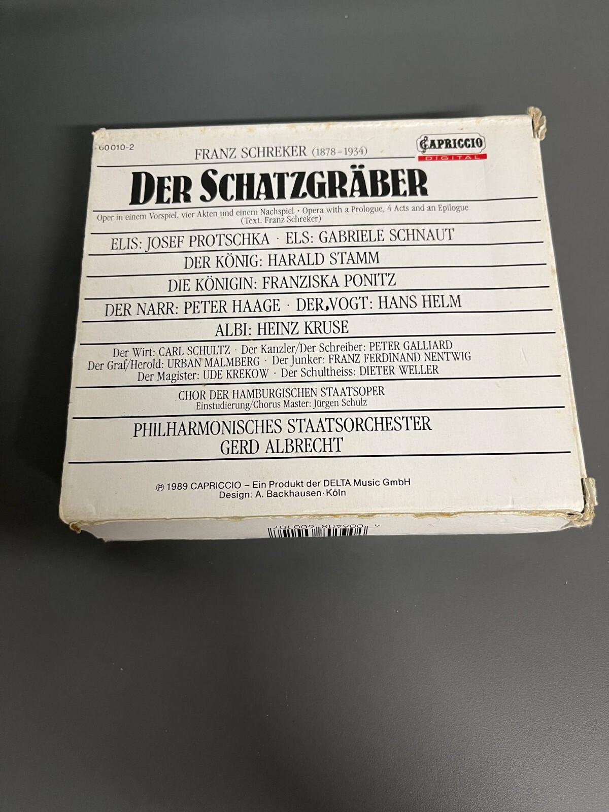 Franz Schreker (1878-1934) Capricco Digital CD - Rare Classical CD 1989