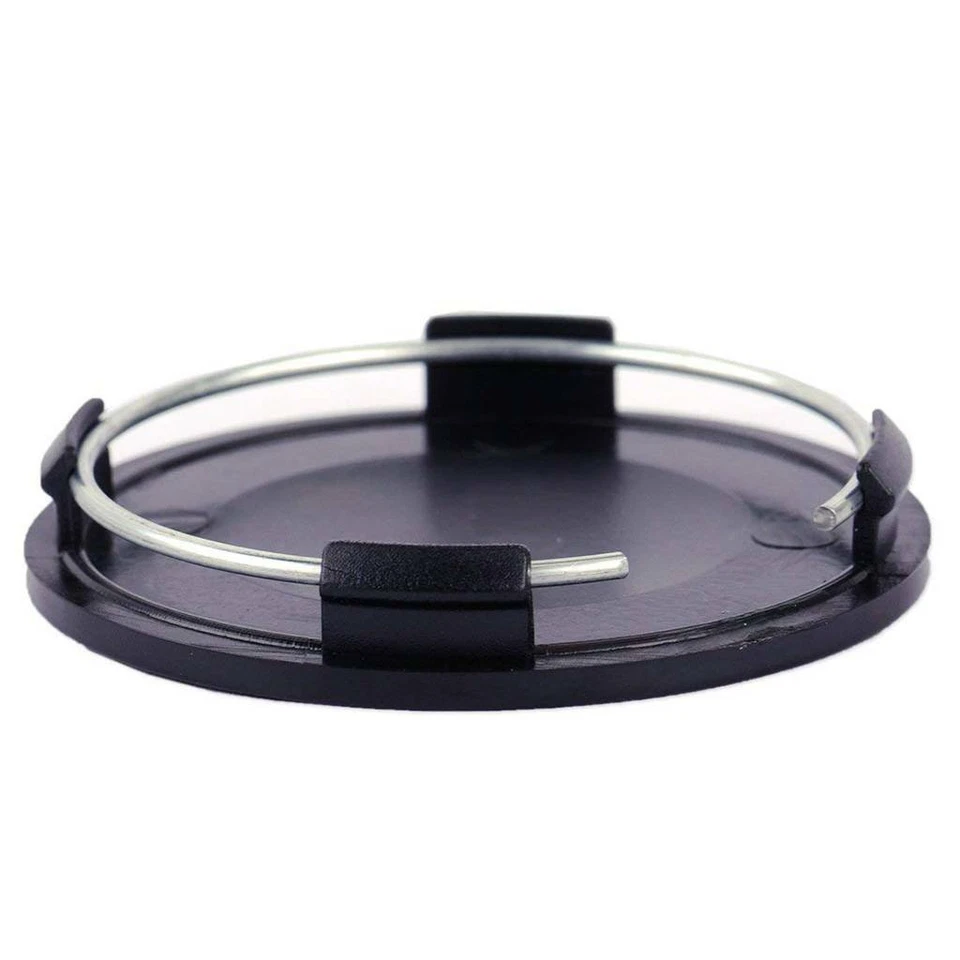 Cubiertas centrales universales para bujes de rueda de coche de 63 mm 2,5" sin emblema de insignia negras 4 piezas Foto 3 de 4