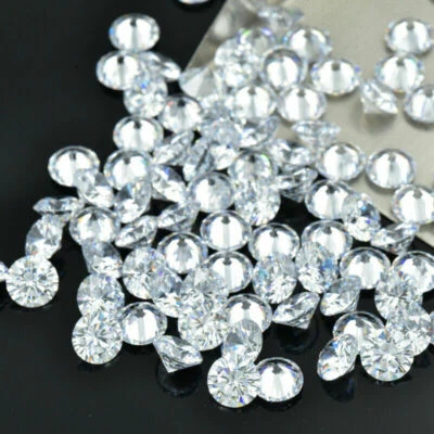 Naturel Diamant Blanc 1ct 0.8-2.9mm VS1 Rond Diamant Haute Qualité En Vrac - Photo 1/4