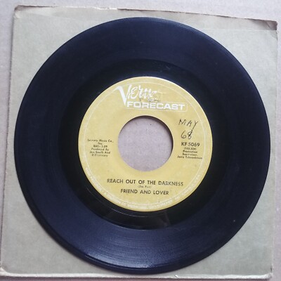 FRIEND AND LOVER Reach Out Of The Darkness 45 7'' POP ROCK Record Vinyl VERVE