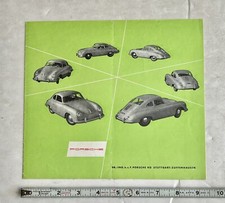 Vtg 1953 Porsche 356 Pre-a Circle Of Coupes In Green Sales Brochure Original