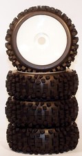 4pcs Rc 18 Buggy Car Off Road Tires Glued Hex 17mm Wd Big Block