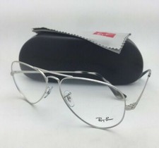 New RAY-BAN Aviator Classic Rx-able Eyeglasses RB 6489 2501 55-14 Silver Frames