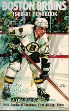 Ray Bourque 1980-1981 NHL Boston Bruins Media Guide Yearbook  Jim Craig hockey
