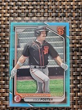 2024 Bowman - Prospects Sky Blue Border #BP-83 Cole Foster /499 (RC) - Giants 
