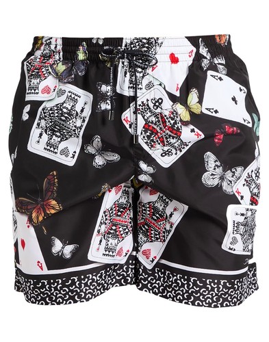 NWT $790 DOLCE & GABBANA Black Men's Lux Swim Shorts US M / IT 5 (+ travel bag)