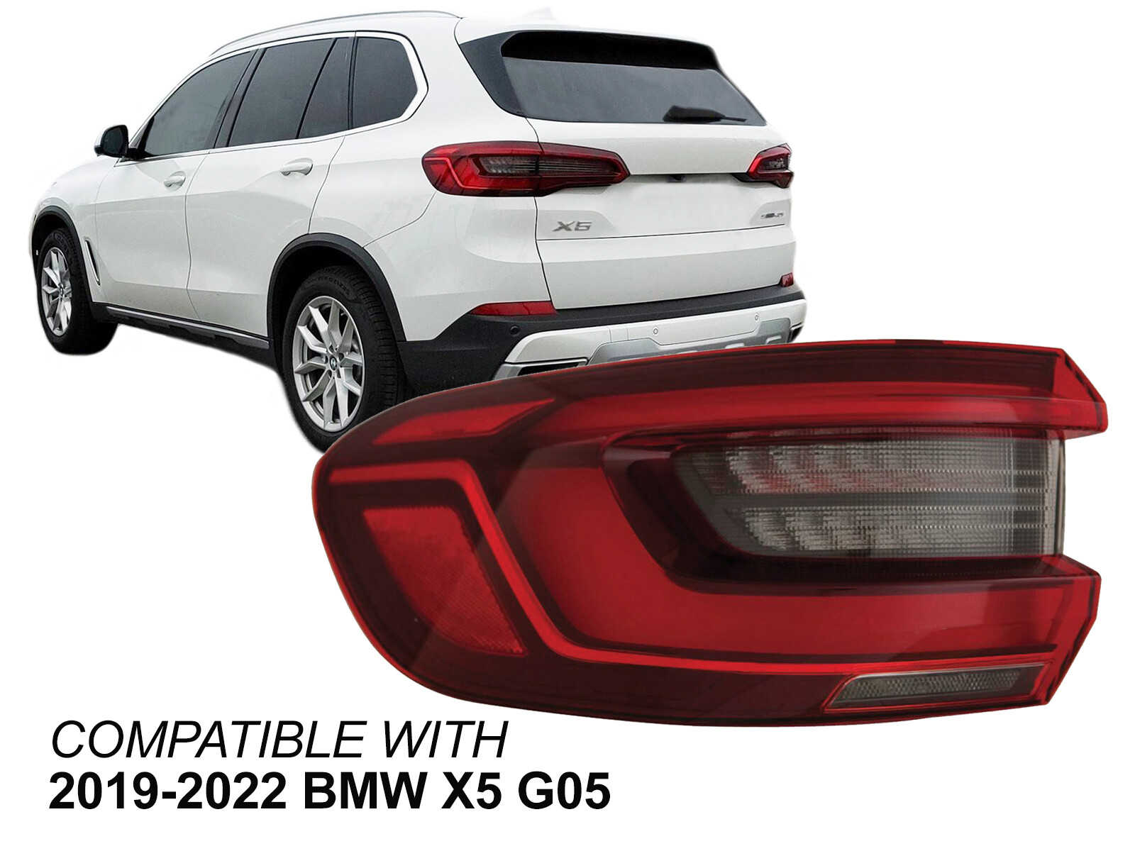 For Outer LED Tail Light 2019 2020 21 22 BMW X5 G05 Driver Left 