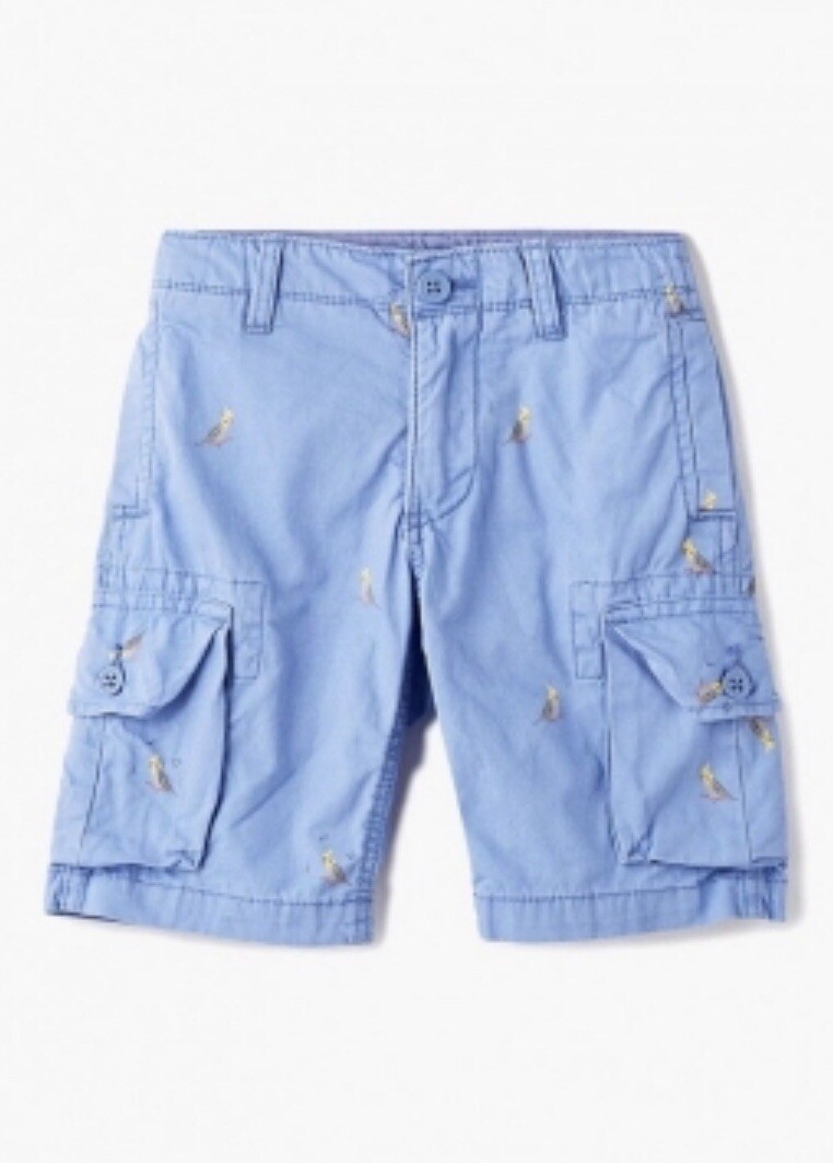 NWT Boys GAP Kids Cargo Ranger Shorts, Hanover Blue, Parrot