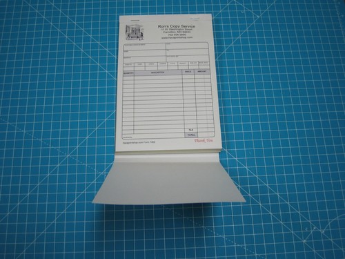 2 Custom 2 part Receipt Book Personalized , your logo, info, numbers, & cover. - Picture 2 of 3