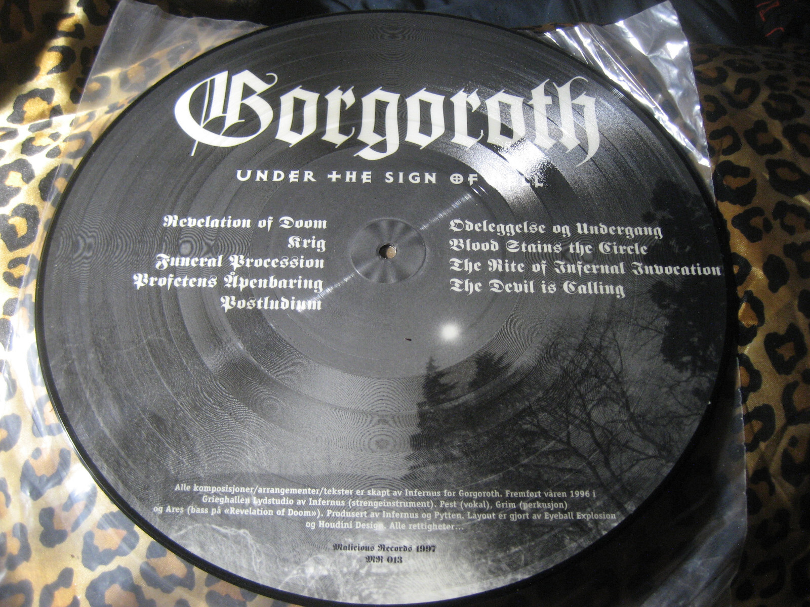 GORGOROTH under the sign ORIG PIC LP darkthrone emperor mayhem satyricon