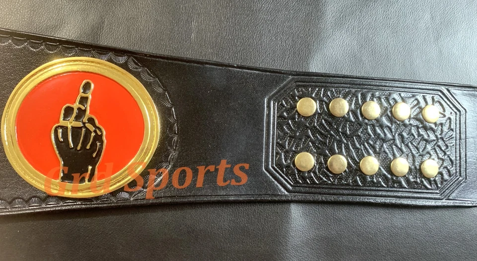 Cinturón TAZ FTW Campeonato Mundial de Lucha Peso Pesado 4 mm Zinc Chapado en Oro Foto 3 de 4