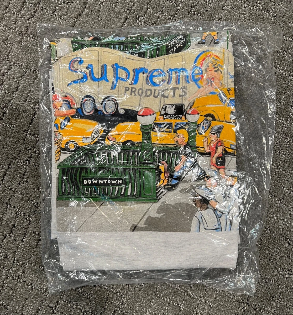 Supreme Manhattan Tee Ash Gray Grey in Large - Brand New - SS22