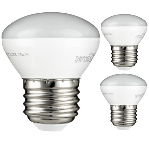 3Pack R14 LED Mini Reflector Flood Light Bulb, 4W (25W), 2700K, 250LM, E26 - 第 1/1 張圖片