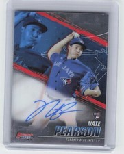 2021 Bowman's Best Nate Pearson Base Rookie Auto RC Blue Jays 