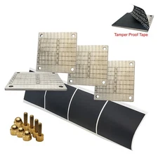 4X 1.5mm Titanium Crypto Seed Phrase Recovery Cold Storage Metal Plate