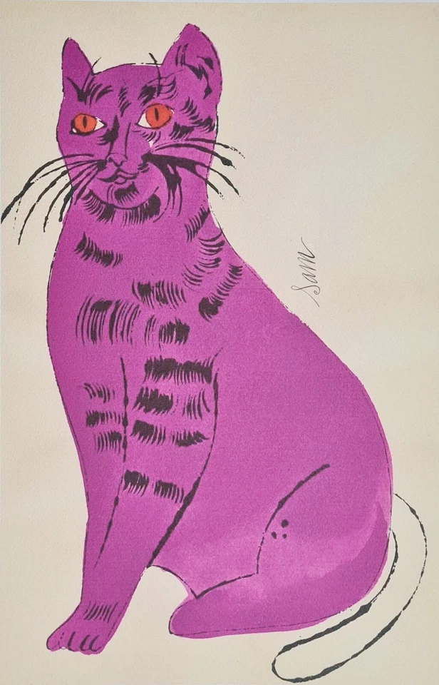 ANDY WARHOL * A Cat named Sam * 50 x 40 cm * signed lithograph *limited # 21/200 - Bild 2 von 4