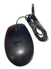 Dell MS111-P Wired USB 3-Button Scroll Wheel Optical Mouse N889 - Black