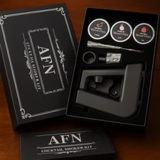 Cocktail Smoker Kit Open Box w/ 3 Premium Wood Chips – Portable Smoker for Drink