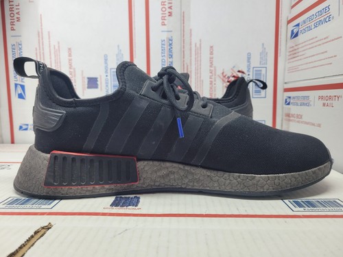 Adidas NMD R1 Men's Size 14 Running Shoes Black/White/Grey GX6978 Used - Picture 5 of 12