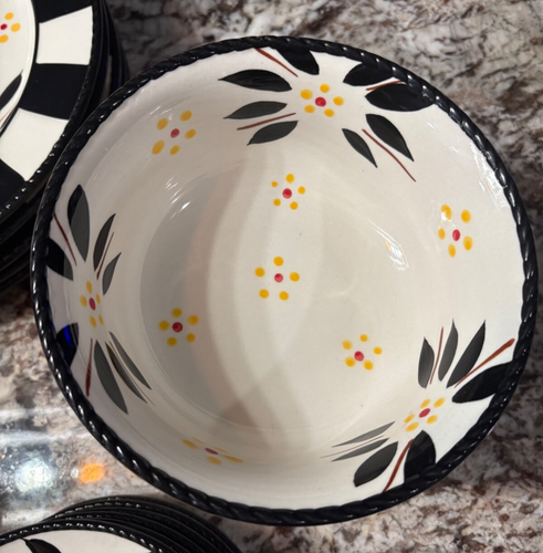 TEMPTATIONS Old World Black 22 pieces -Oven/microwave/dishwasher Safe BEAUTIFUL! - Picture 8 of 13