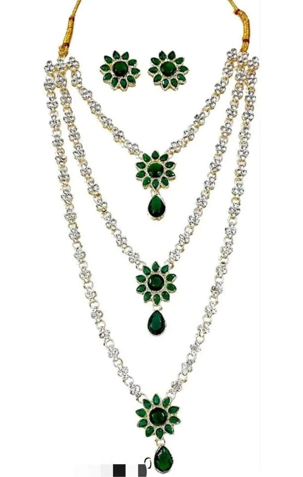 Joyería verde nupcial Bollywood boda paquistaní indio inspirado en Nita Ambani Foto 4 de 4