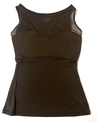 Spanx LARGE Mesh Badeau Tank Top Pre-Owned Carob Brown