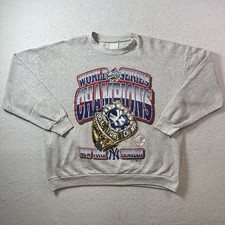 Vintage 1998 New York Yankees Majestic MLB World Series Ring Sweatshirt Size 2XL
